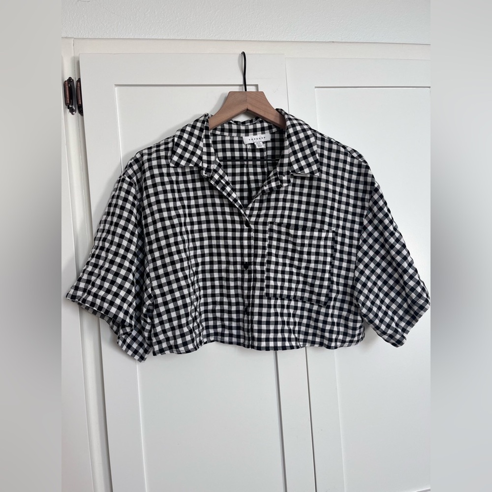 Topshop Gingham Top - image 2
